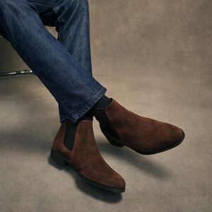Paul Smith Brown Suede Chelsea Boots